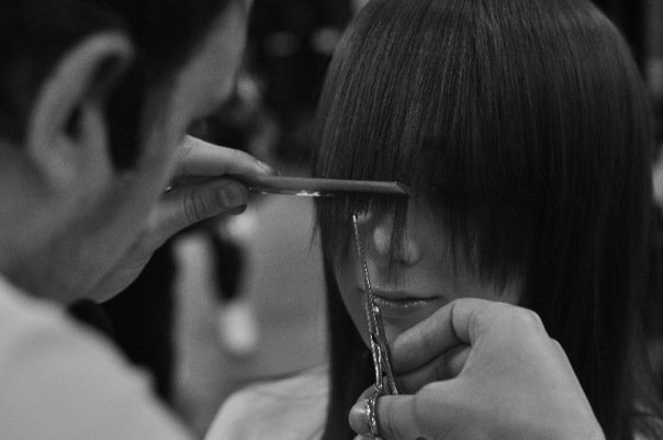 Precision haircut in progress